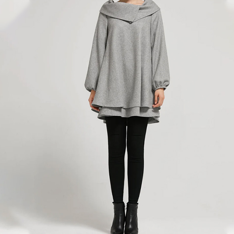Vestido Tunic Inverno Estiloso para Uso Casual Diário