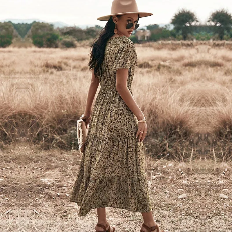 Vestido Detalhes Renda e Botões