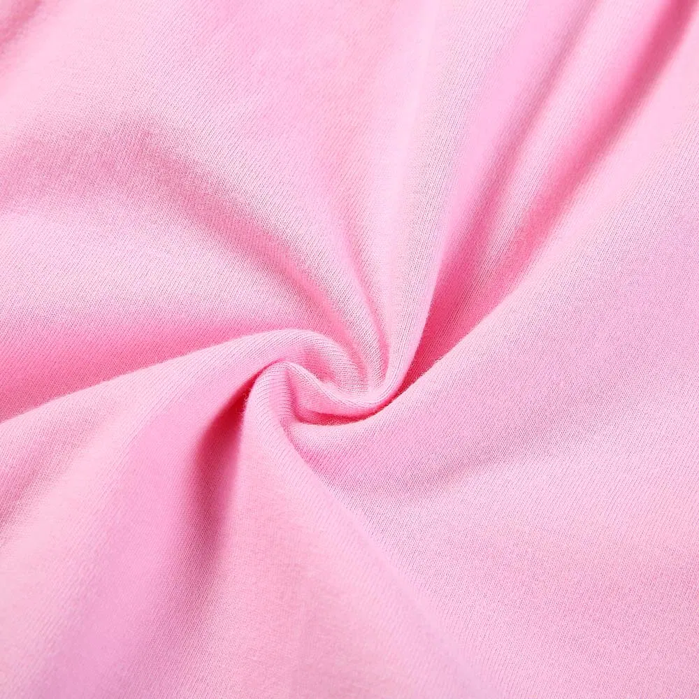 Vestido Casual de Verão Infantil de Manga Curta em Algodão Puro com Renda em Cores Sólidas