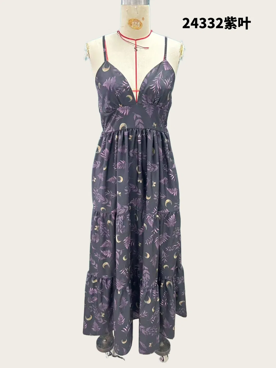 Vestido Mini de Algodão com Bordado de Sol em Tamanho Plus - Vestido Casual Boho com Cintura Smock