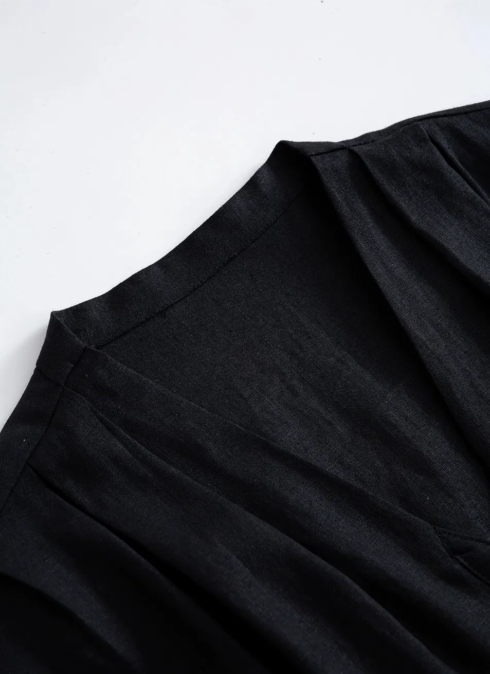 Vestido Casual Elegante com Cinto na Cintura e Mangas Curtas para Mulheres em Linho