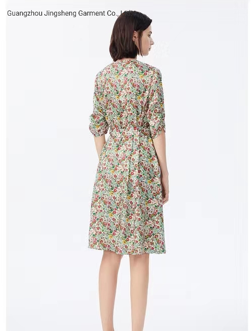 Vestidos de Verão Casuais Florais com Poás Boho para Praia e Noite Atacado na China Vestuário Feminino para Festa