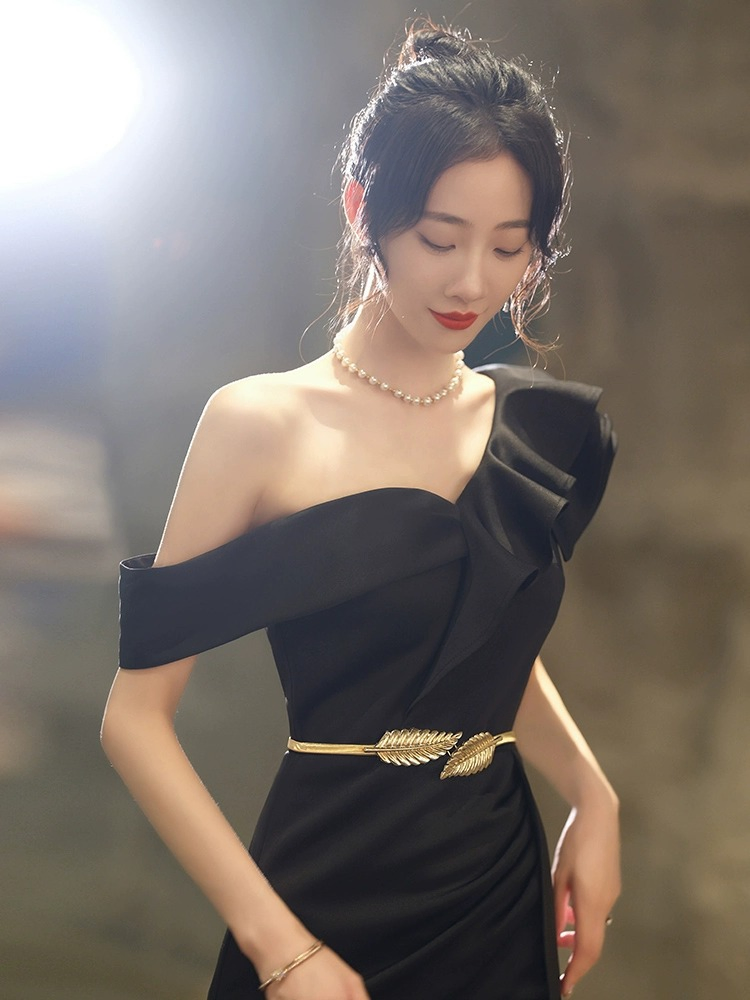 Vestidos de festa elegantes para mulheres, vestidos de noite com mangas longas de lantejoulas, vestido cauda de peixe para mãe da noiva, vestido casual de casamento