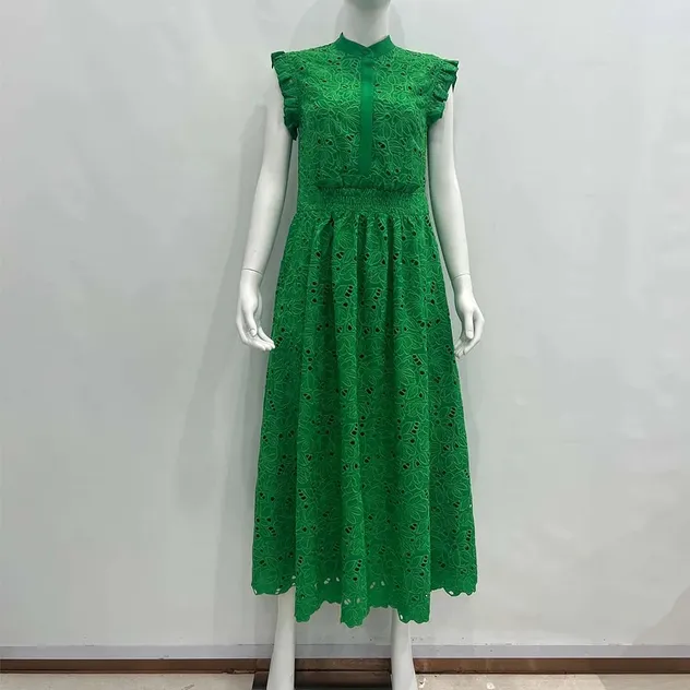 Vestido Midi Casual Elegante Sem Mangas