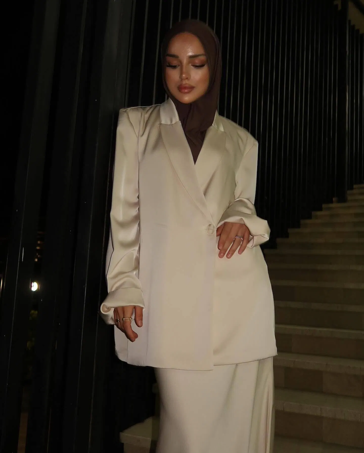Elegante, Nobre, Fashionável Vestido Longo Casual de Algodão Plus Size para Mulheres Muçulmanas
