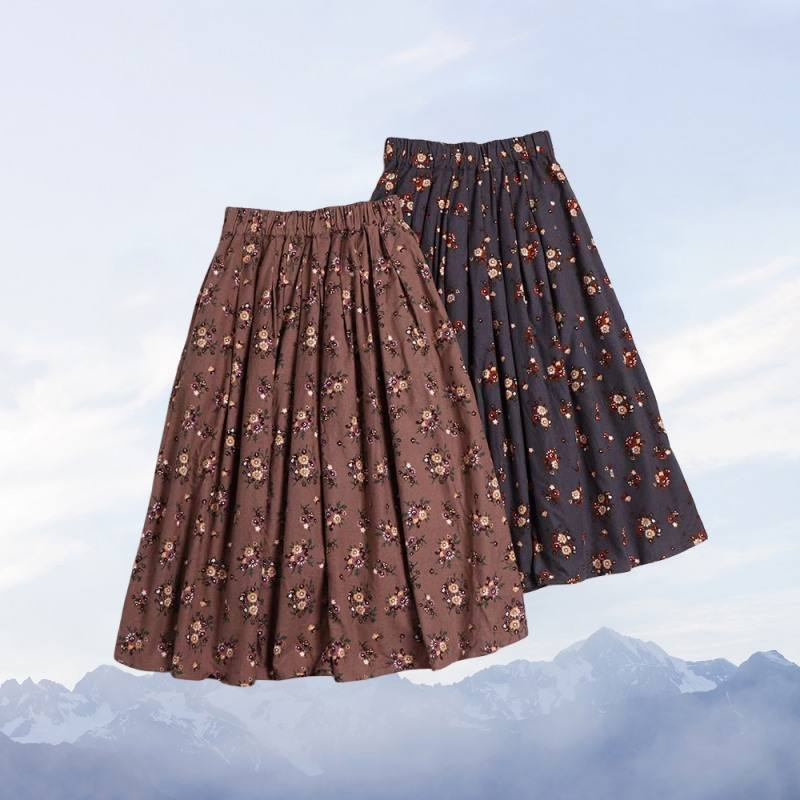 C07 Moda de Segunda Mão Vestido Longo Casual de Algodão de Cintura Alta para o Verão em Fábrica de Atacado Usada Venda Quente Saia Confortável