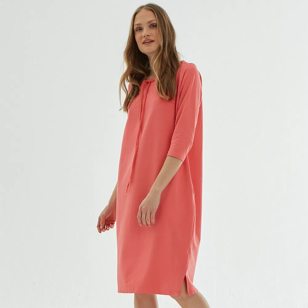 Vestido longo de moletom com capuz feminino casual de algodão, blusa de manga longa, vestido personalizado