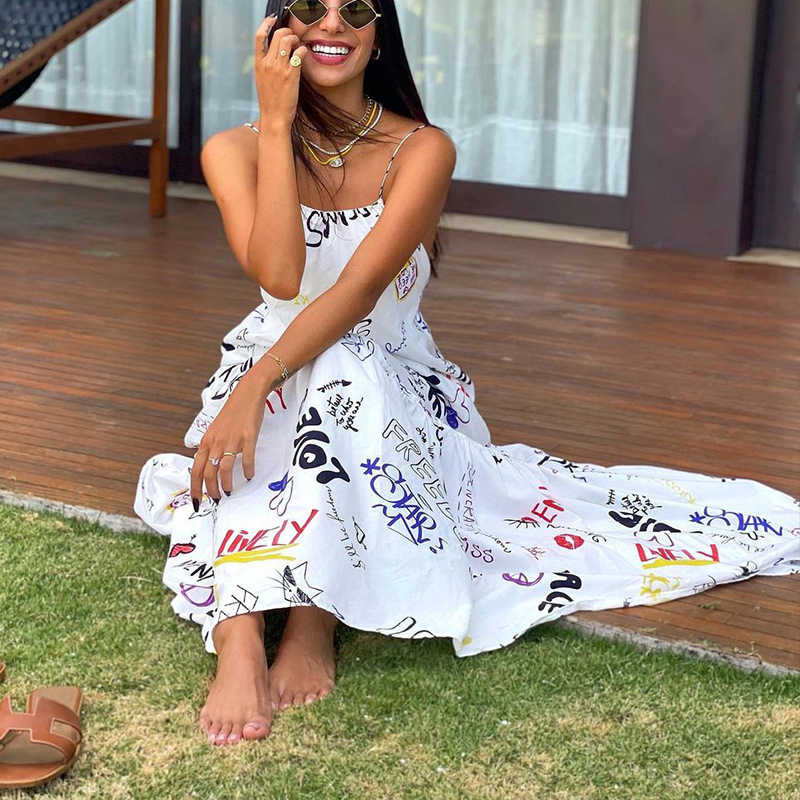 Conjunto de Roupas Femininas, Moda Praia, Vestidos Longos Sem Costas para Mulheres, Vestidos Casuais Boho, Verão para Mulheres