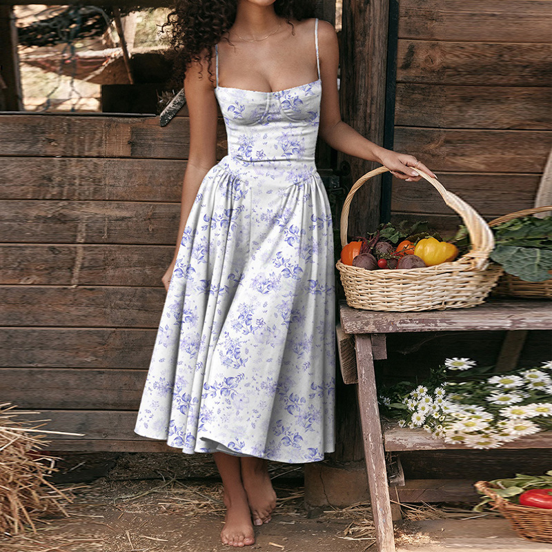 Vestido Casual com Estampa Floral Estilosa Perfeito para Eventos de Verão