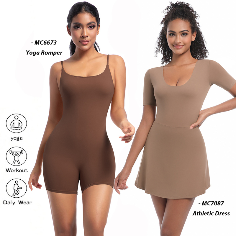 Vestido Mini de Verão com Decote U, Manga Curta, para Treino e Viagem, Saia de Pickleball, Secagem Rápida, Vestido Atlético de Tênis e Golfe com Sutiã e Calções Embutidos para Mulher