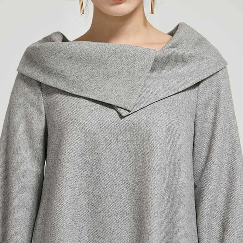 Vestido Tunic Inverno Estiloso para Uso Casual Diário