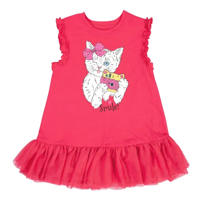 Roupas de Verão Sólidas de Muslin por Atacado 2022 Vestidos Casuais para Meninas Bebê