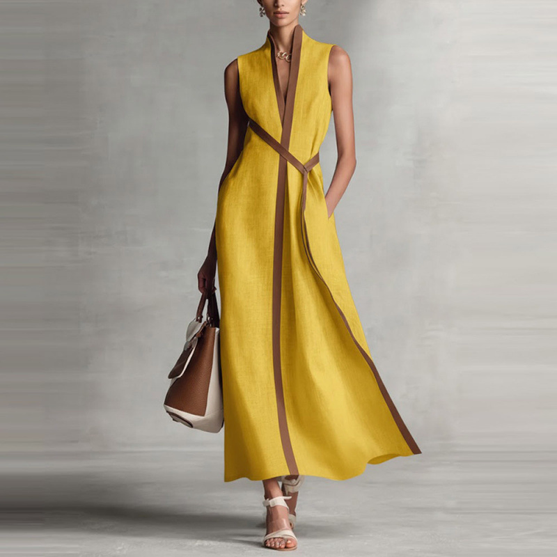 Vestido Casual Sem Mangas Chic para Mulheres em Cores Fashionáveis