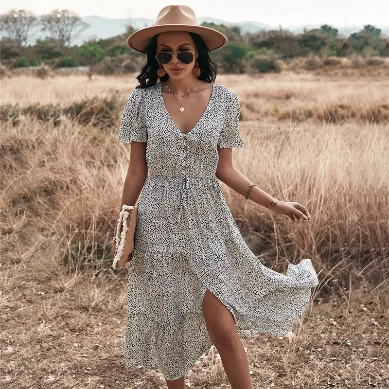 Vestido Casual Feminino Branco