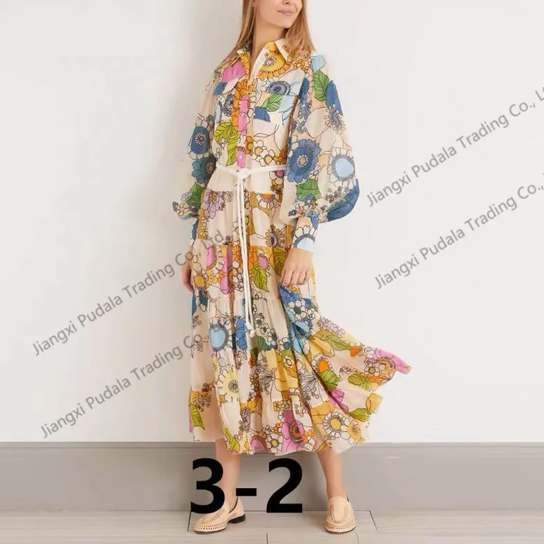 Vestido Casual Plus Size Personalizado de Comprimento Médio Solto para Mulheres
