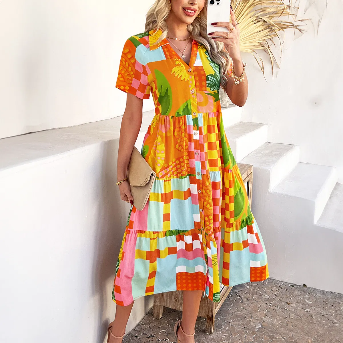 Vestido Longo Floral de Verão Feminino