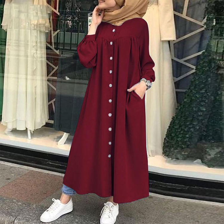Cardigã Casual de Outono para Mulheres com Manga Longa, Gola Alta, Vestido Amplo