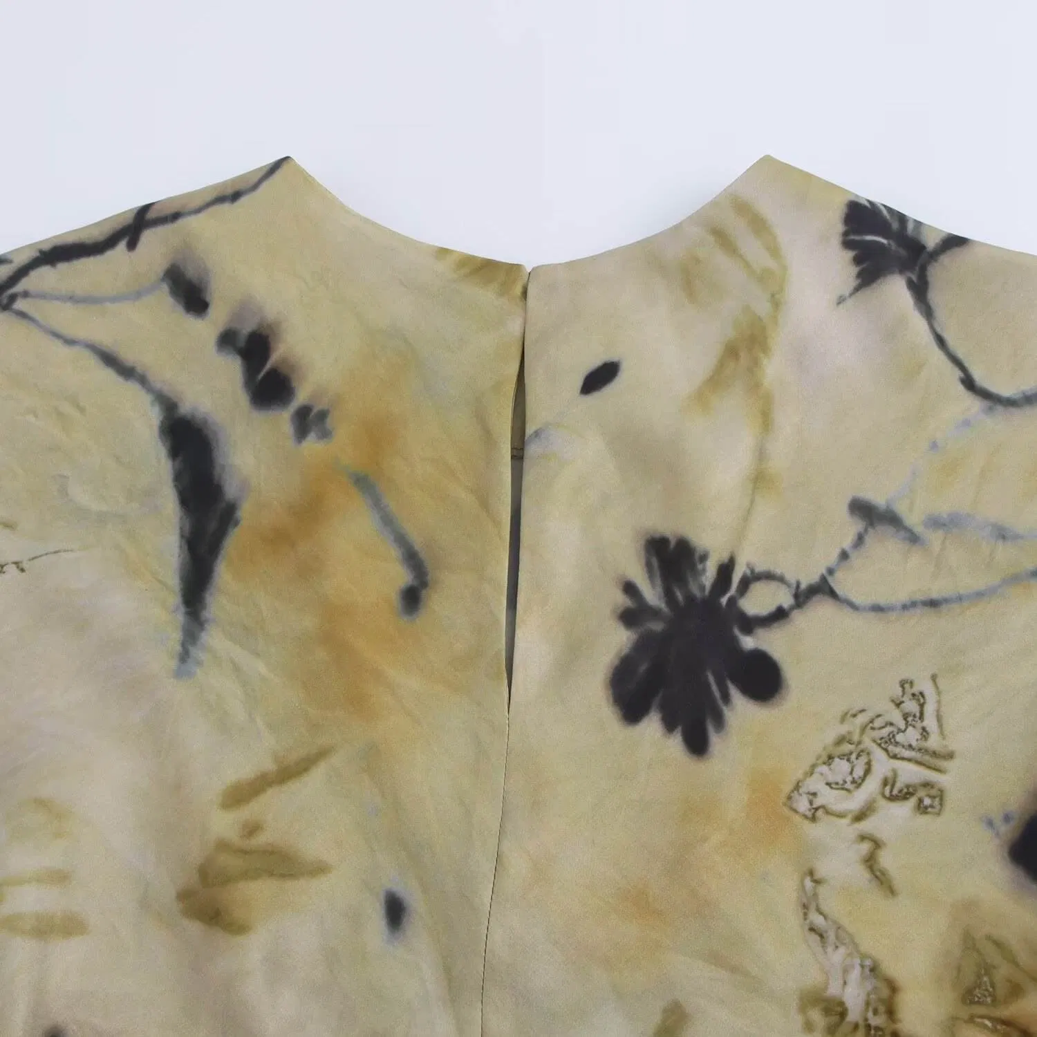 Vestido de Seda com Estampa Floral Elegante para Mulheres, Estilo Casual de Manga Curta