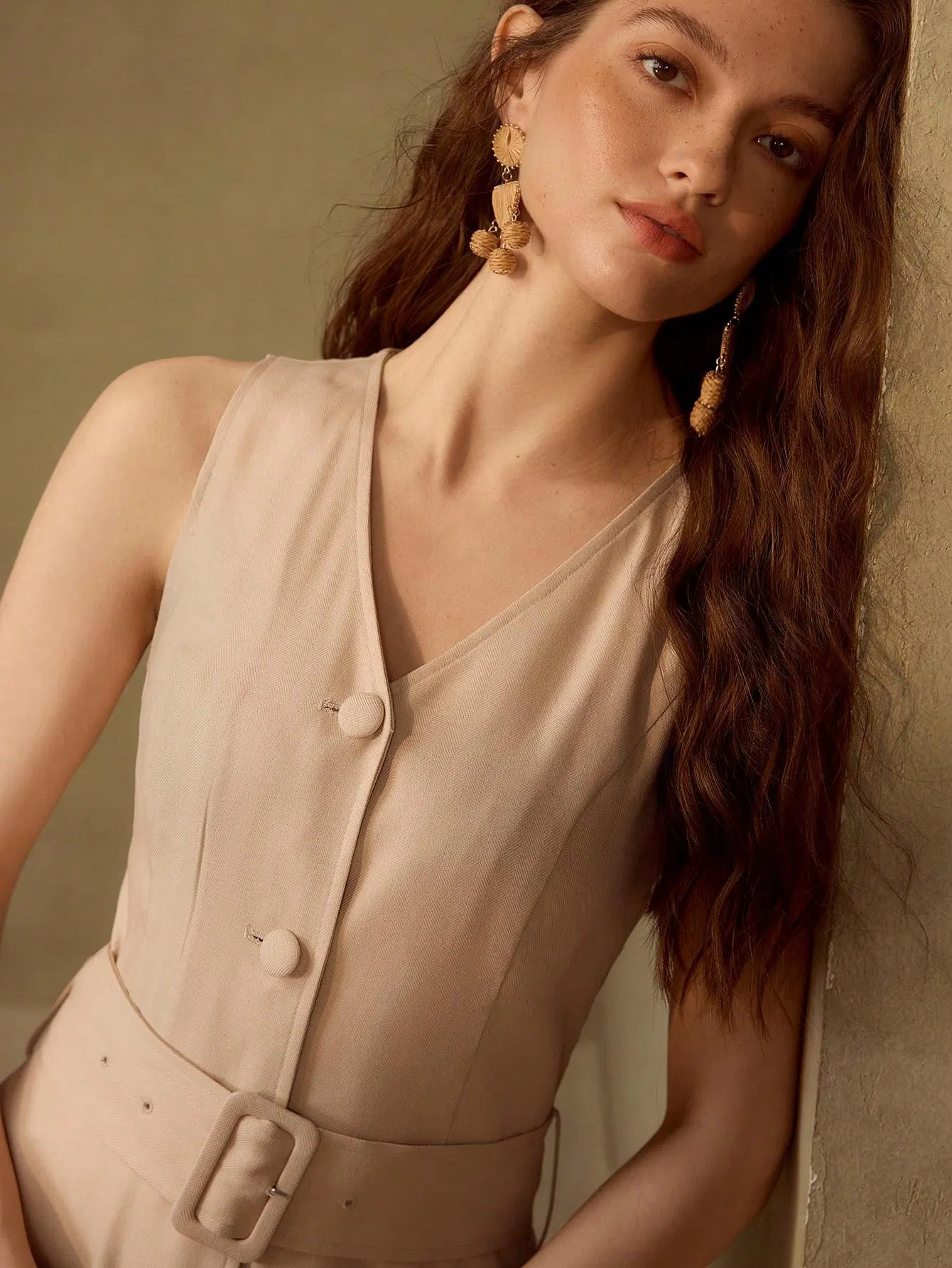Vestido Casual Sem Mangas Confortável e de Fácil Cuidado para Mulheres Roupas de Viagem