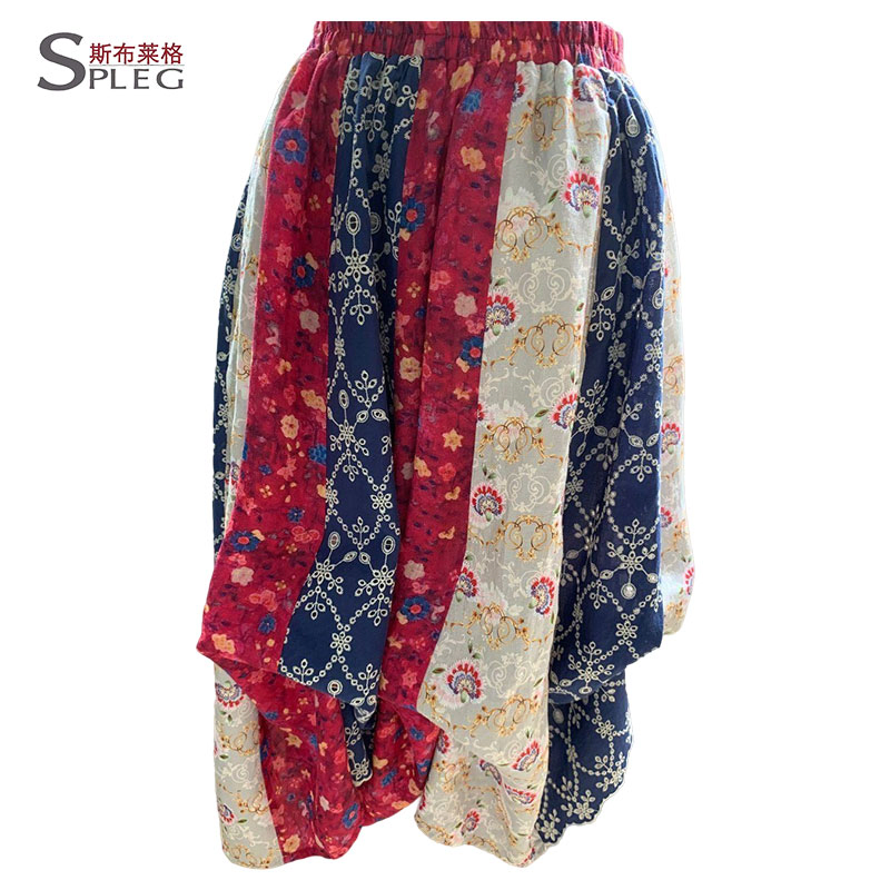 Roupas Femininas Vestidos Saia Casual de Linho Saia de Algodão para Meninas