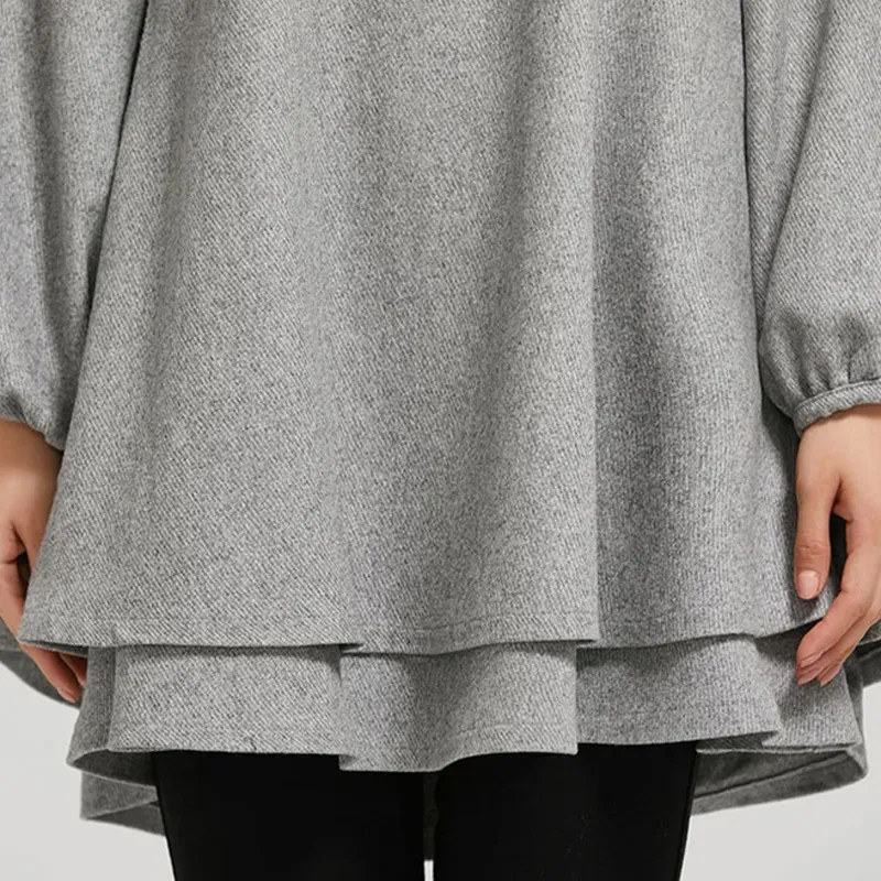 Vestido Tunic Inverno Estiloso para Uso Casual Diário