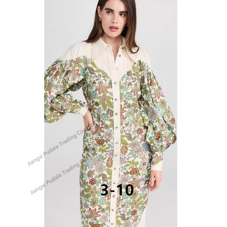 Vestido Casual Plus Size Personalizado de Comprimento Médio Solto para Mulheres