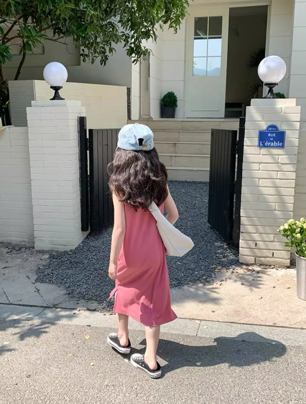 Vestido Casual de Camiseta para Meninas de Verão em Bamboo OEM