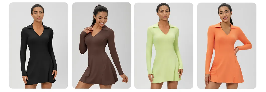 Vestido de Tênis de Manga Longa
