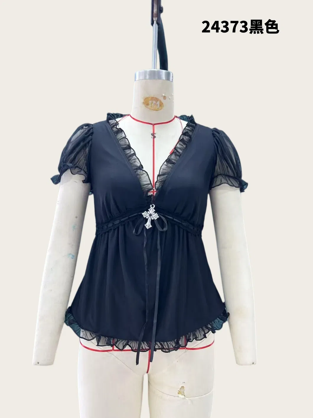 Vestido Mini de Algodão com Bordado de Sol em Tamanho Plus - Vestido Casual Boho com Cintura Smock