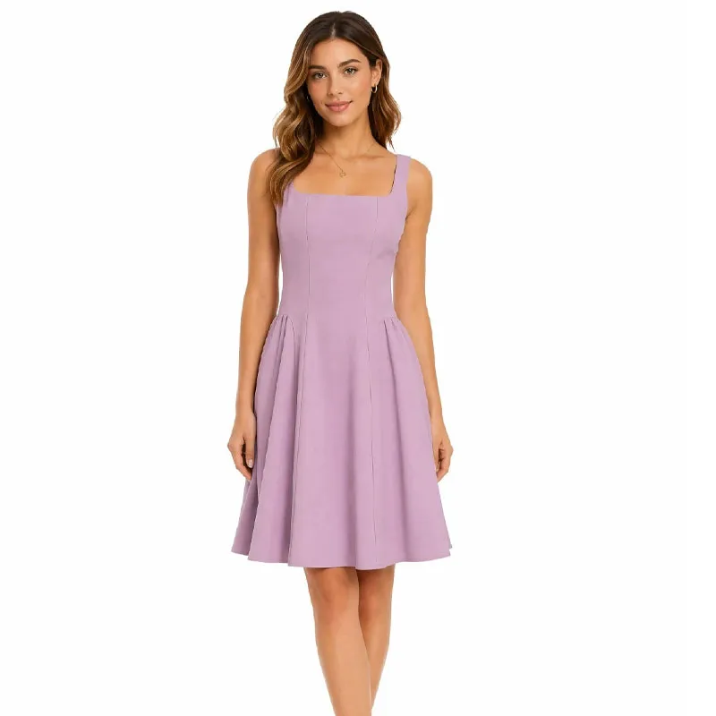 Vestido Mini Sem Mangas Preto Sólido