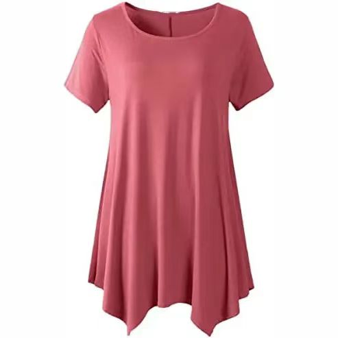 Camiseta Extra Longa de Verão Feminina, Blusa Casual, Vestido Camiseta