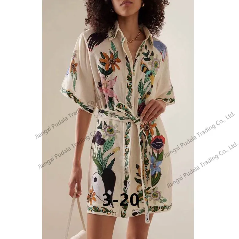 Vestido Casual Plus Size Personalizado de Comprimento Médio Solto para Mulheres