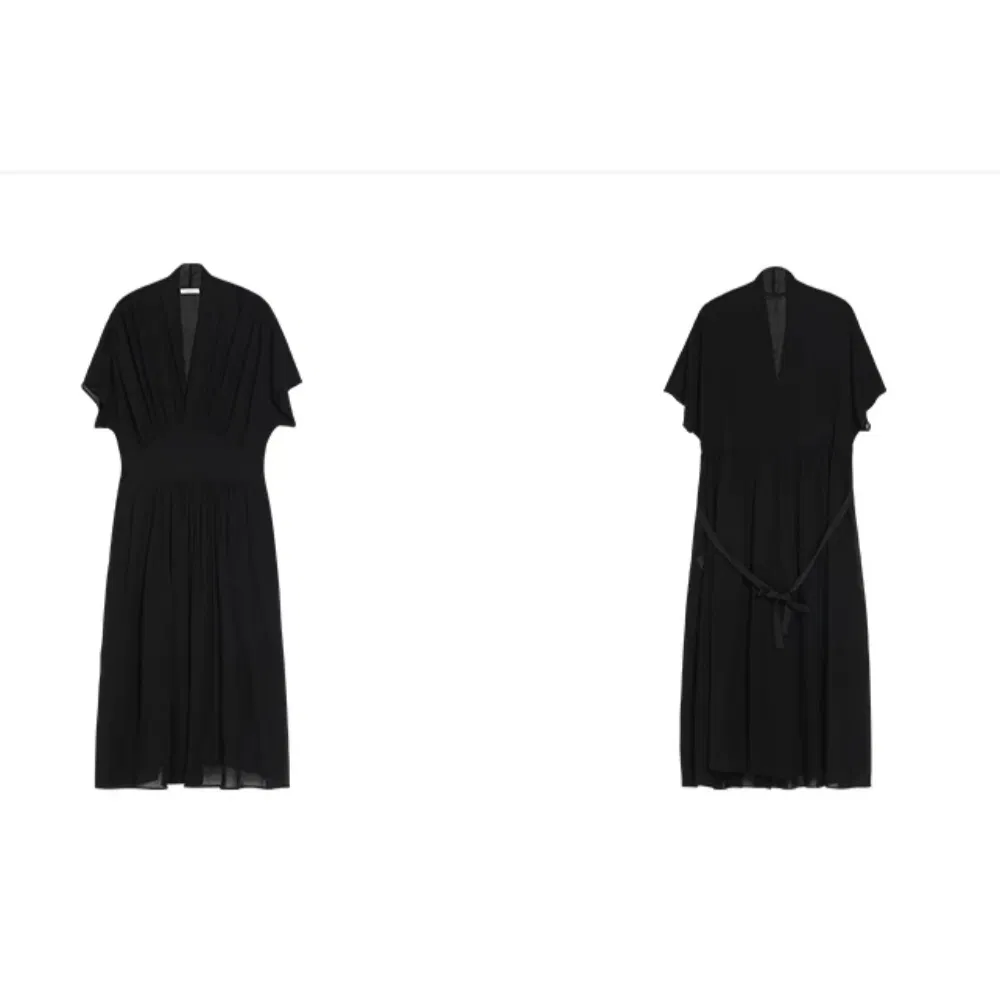 Vestido Preto Básico Feminino de Algodão