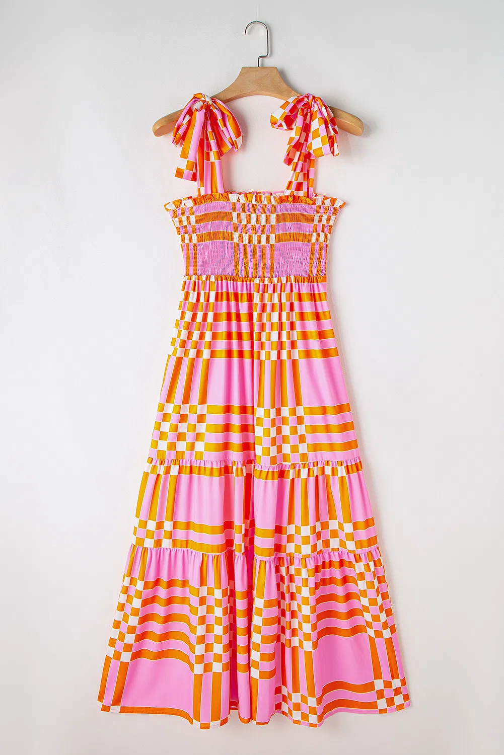 Vestido De Mulher Boho Abstrato Maxi Casual Vestido Longo de Verão - Caimento