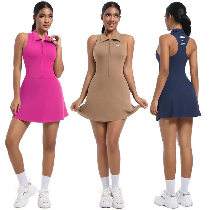 Vestido de tênis gola polo