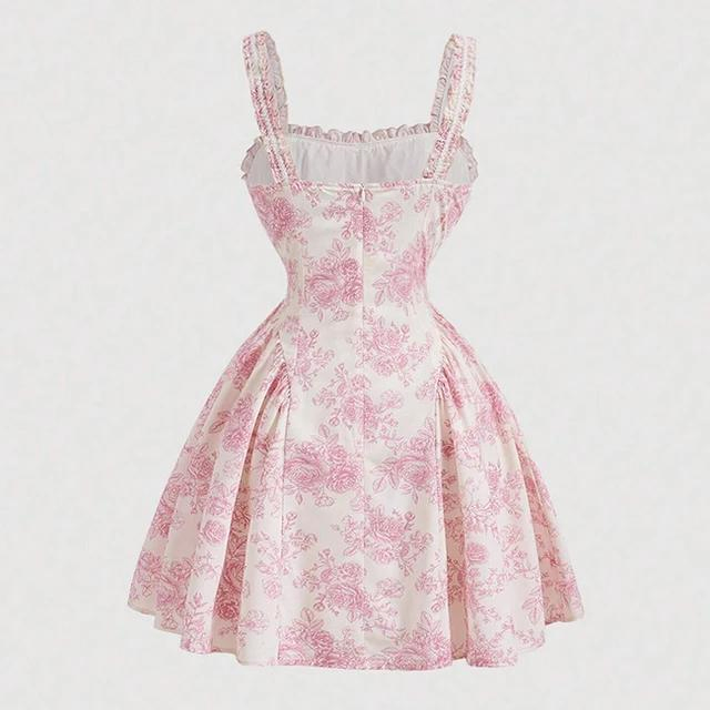 Vestido Floral Sem Mangas Casual Boho Mini