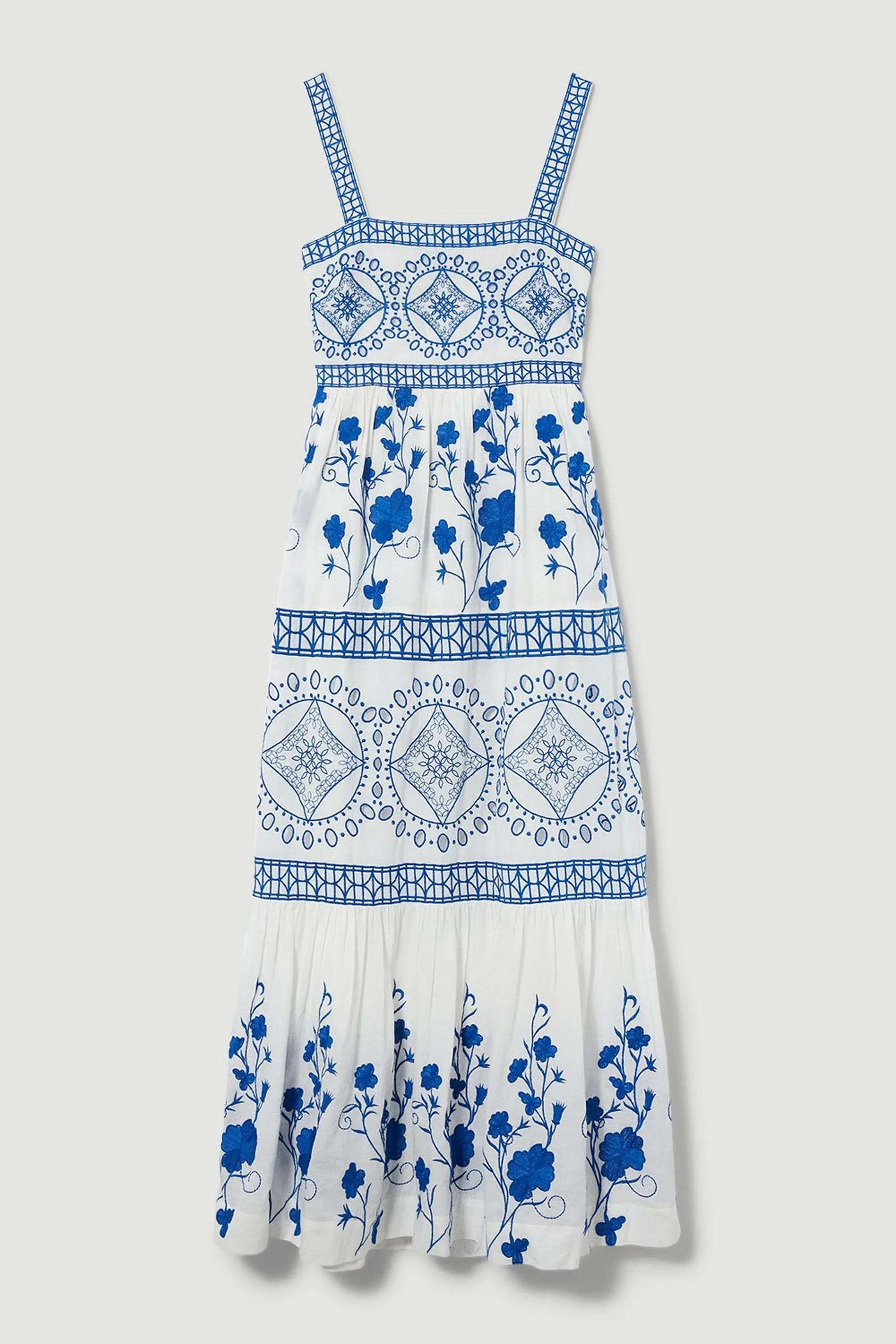 Vestido Maxi de Linho Feminino Estampa Vintage Alça Fina Sem Mangas Design Sexy Casual para Verão Noite Preço de Fábrica Todas as Tamanhos Disponíveis Personalizado OEM/ODM