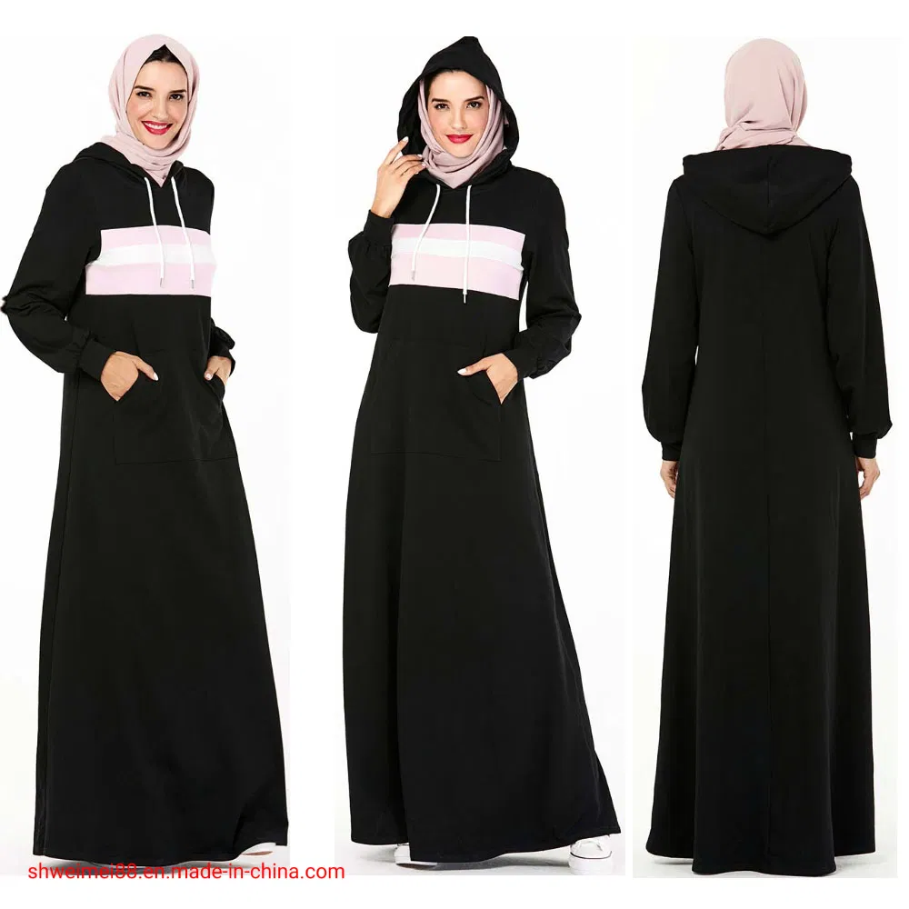Vestido Maxi Casual com Moletom de Manga Longa para Mulheres, Conjunto de Jogging, Suéter Slim