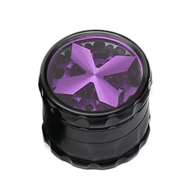 Wholesale 4 Parts Zinc Alloy Grinder Dry Herb Smoke Vaporizer Tobacco Pipe Mixed Color Smoking Grinder