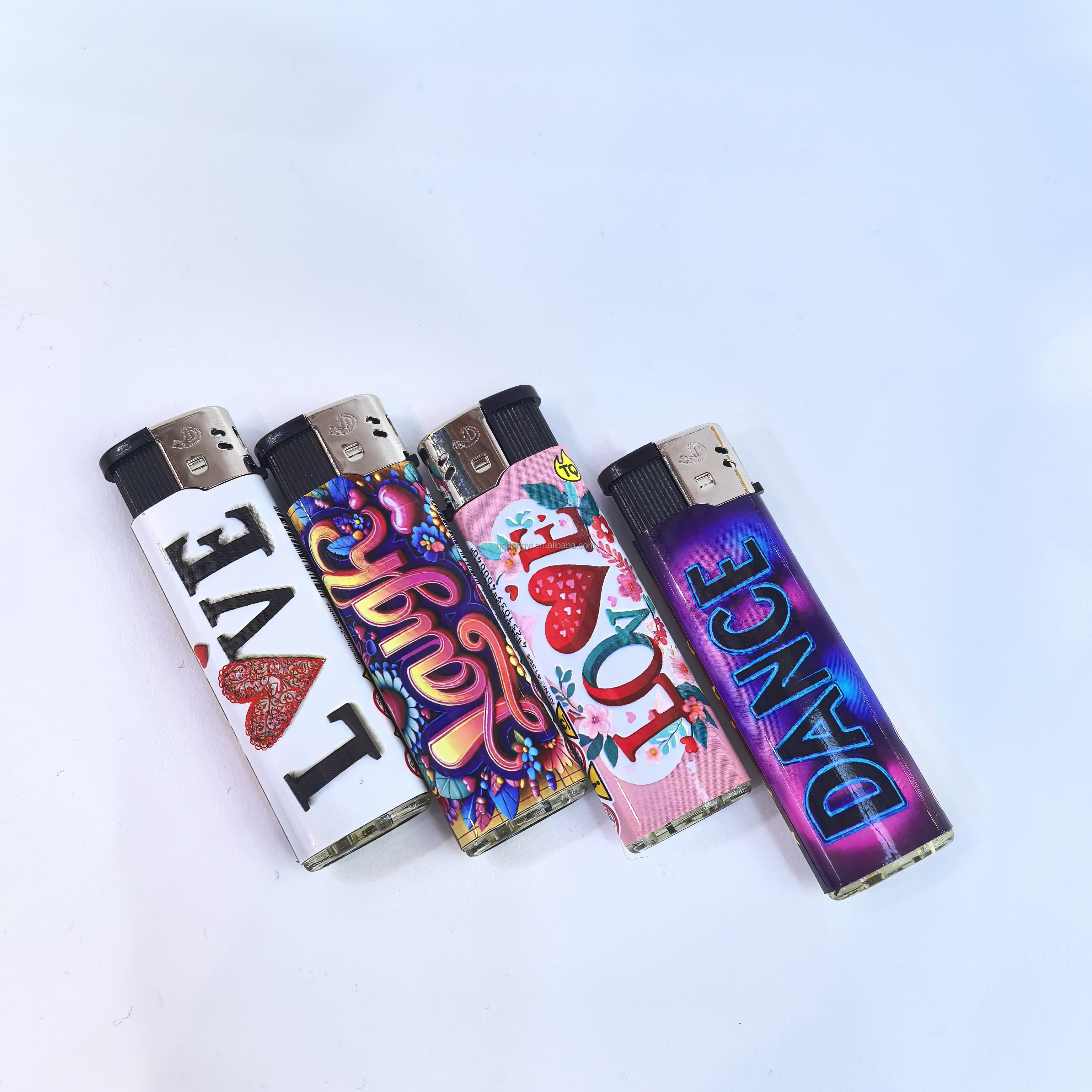 Modern Disposable Gas Lighter Classic Electric Cigarette for Smoking Logo Packing for Camping