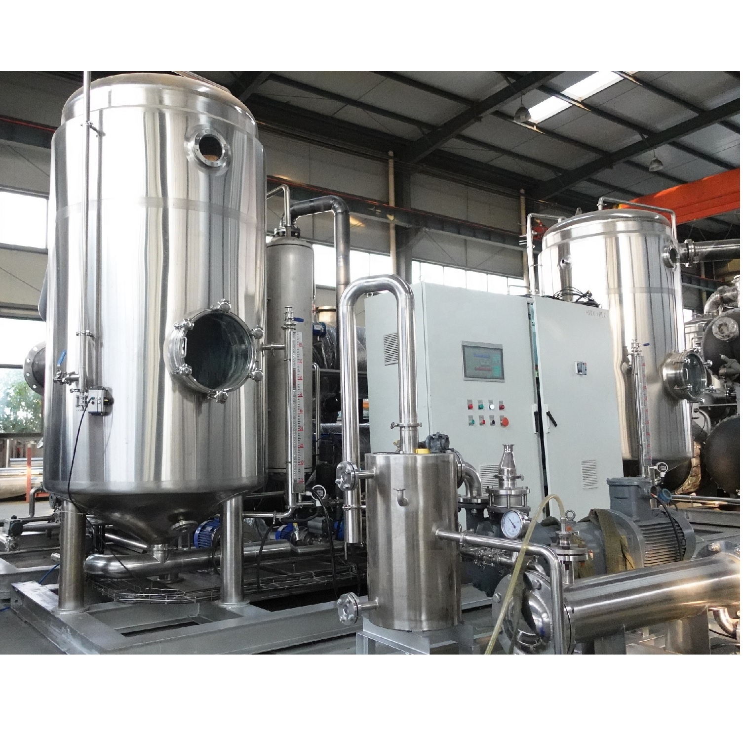 Factory Price Energy Saving SDR Double-Effect Evaporator Vacuum Concentrator Milk Vaporizer Herb High Efficient