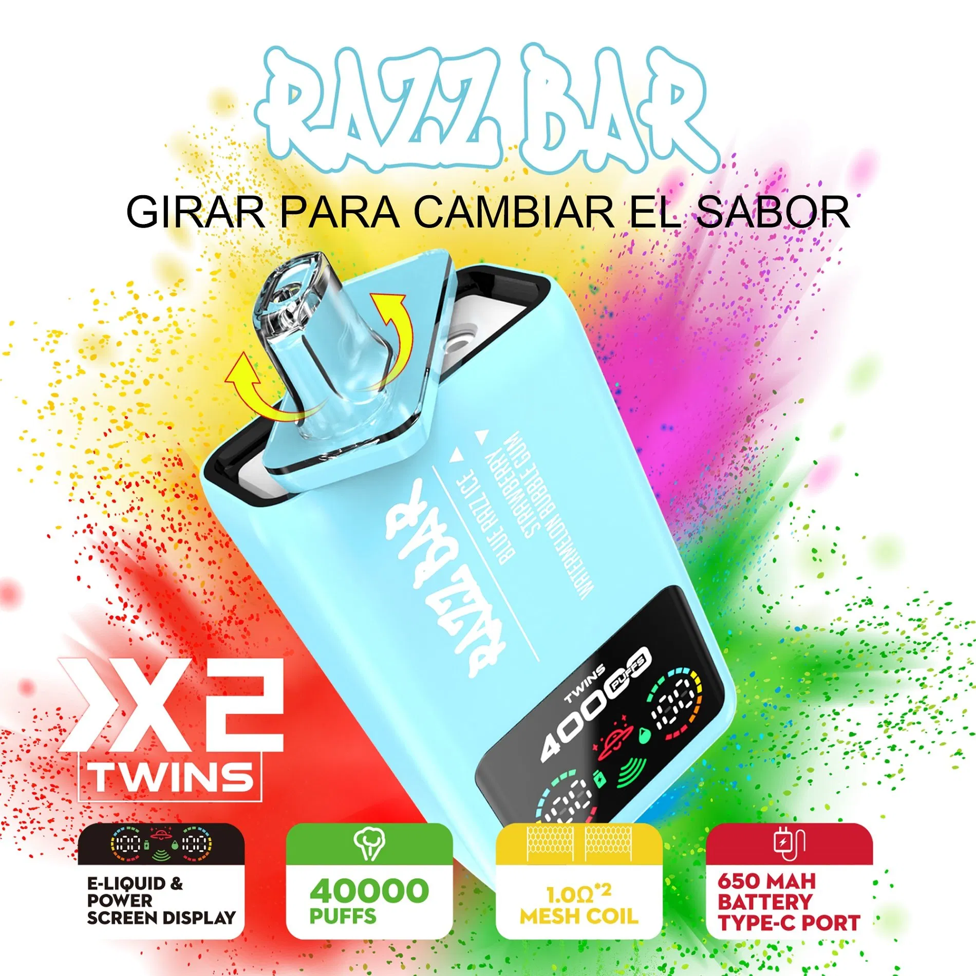 Zagreb Vaper Disposable Electronic Cigarette Wholesale Wholesale I Vape Dual Flavor Razzbar 40K Vape Germany Warehouse 40000 Puff Razz Bar E Hookah Charger