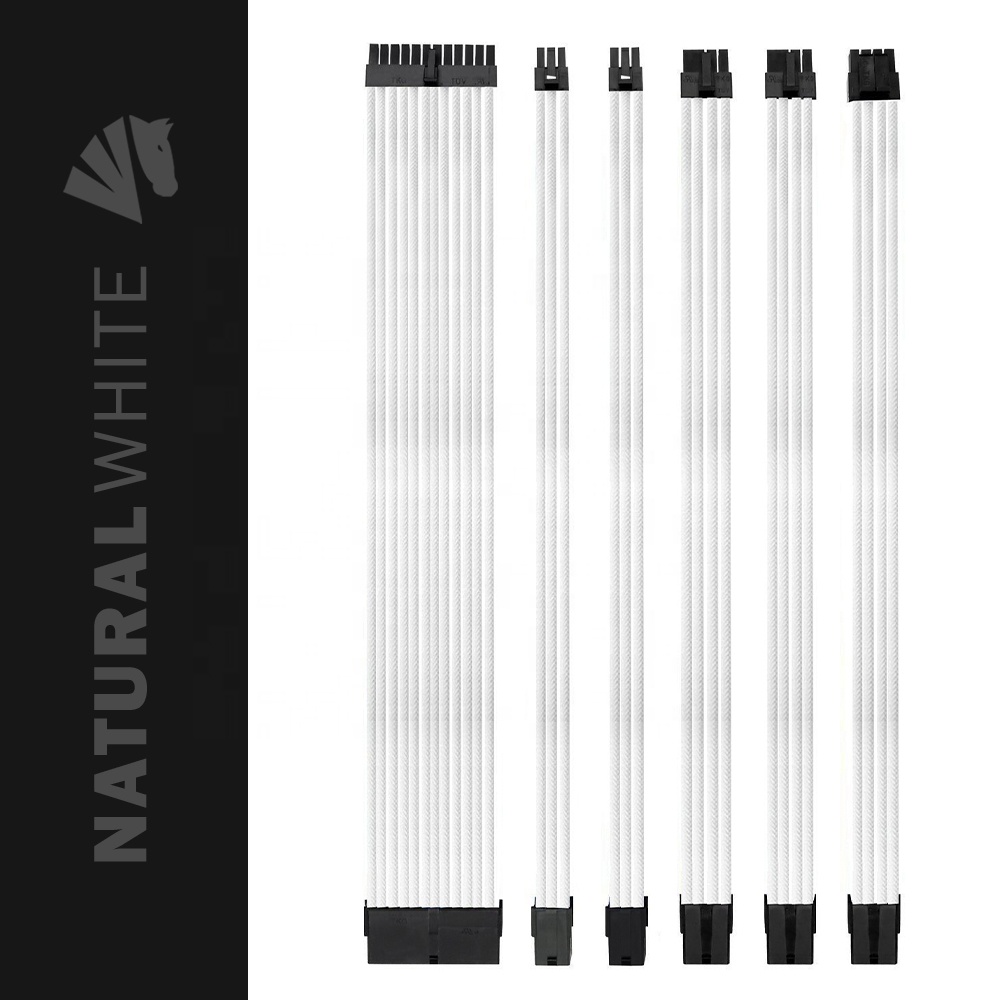 Asiahorse Customization Mod Sleeve Extension Power Supply Cable Kit 18AWG ATX/EPS/8-pin PCI-E/6-pin PCI-E