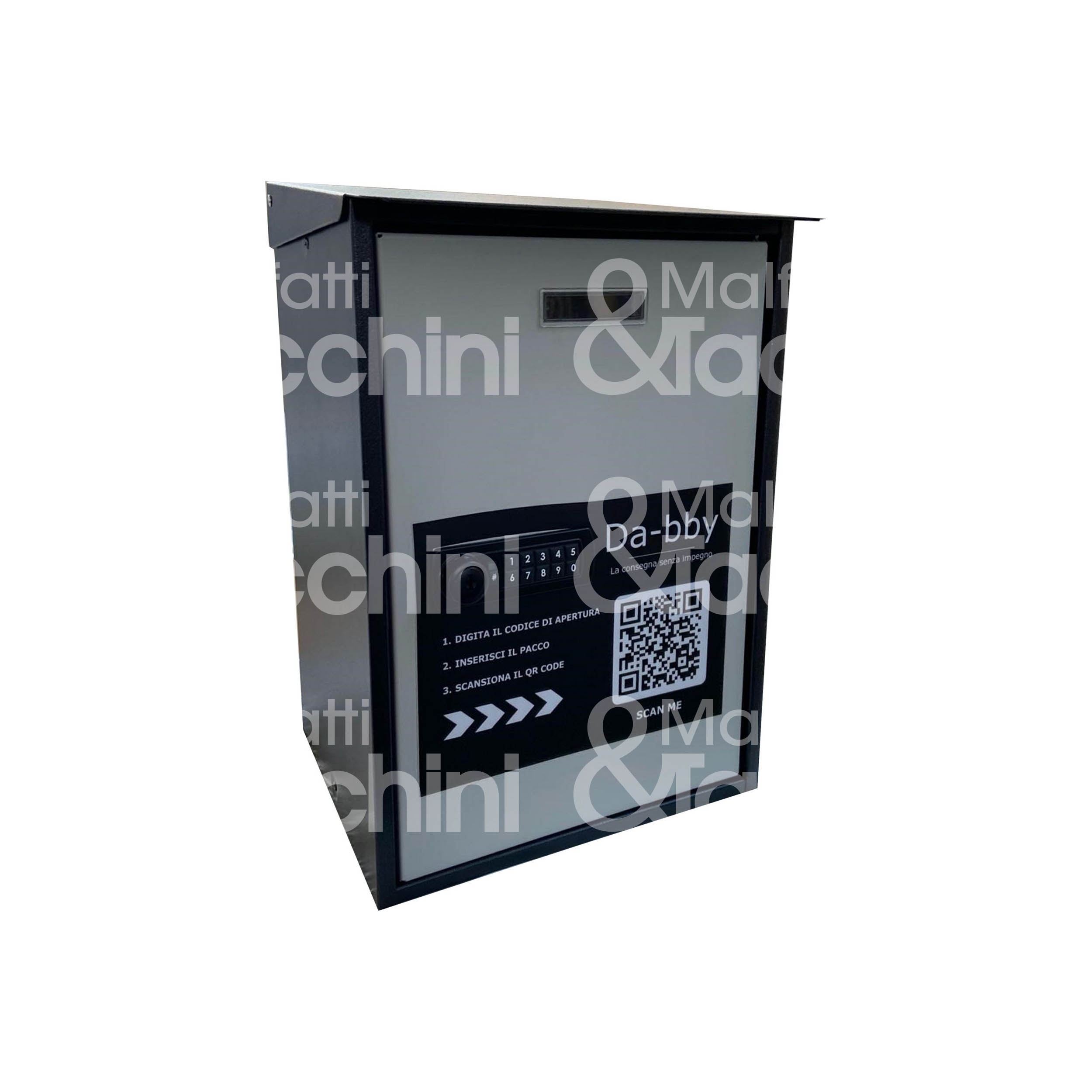 ELECTRONIC COMBINATION ROOF RACK BOX Mod. DA-BBY 2in1 In painted sheet metal With opening roof Supplied with: Kit for