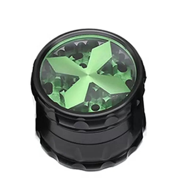 Wholesale 4 Parts Zinc Alloy Grinder Dry Herb Smoke Vaporizer Tobacco Pipe Mixed Color Smoking Grinder