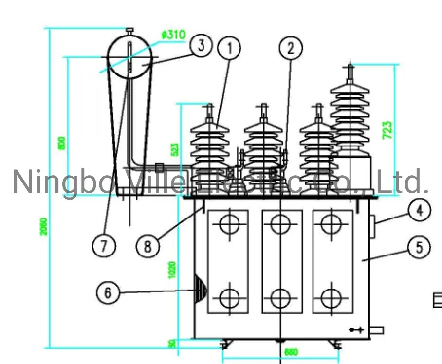 200kVA 33/0.4kv Grounding Earthing Transformer Auxiliary Transformer