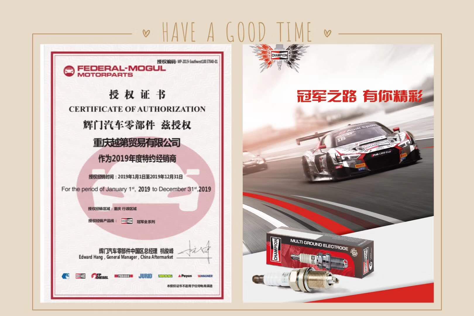 CHAMPION spark plugs
