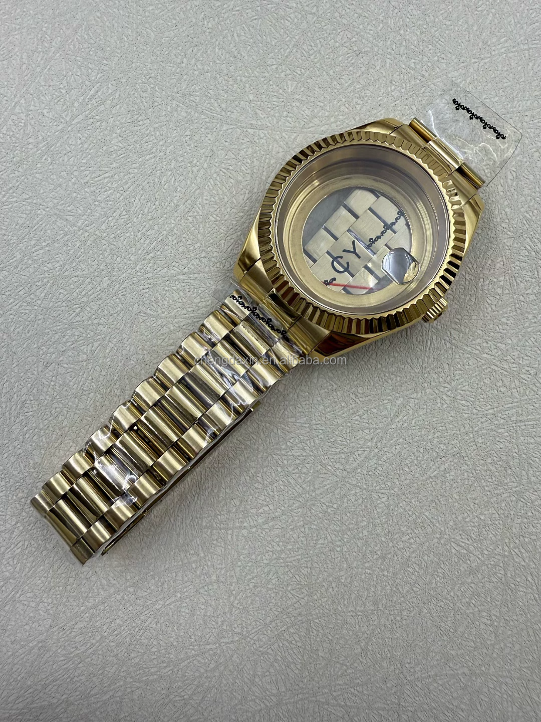 40MM Mod Kit Stainless Steel Case Strap Sapphire Glass Set for 31mm Dial Automatic Watch for 8285 Movement Seik Mod Kit Parts