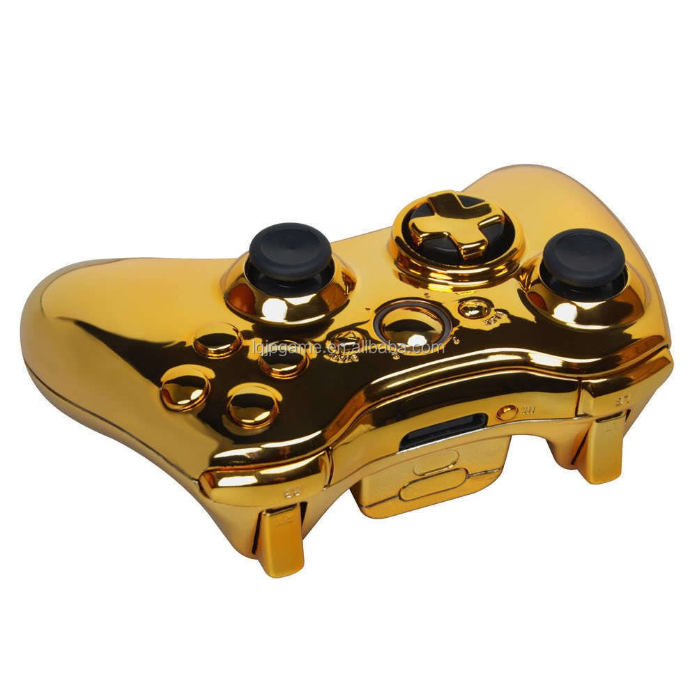 Assembly Gold Full Shell Kit for Xbox 360 Wireless Game Controller Gold Shell Mod Kit