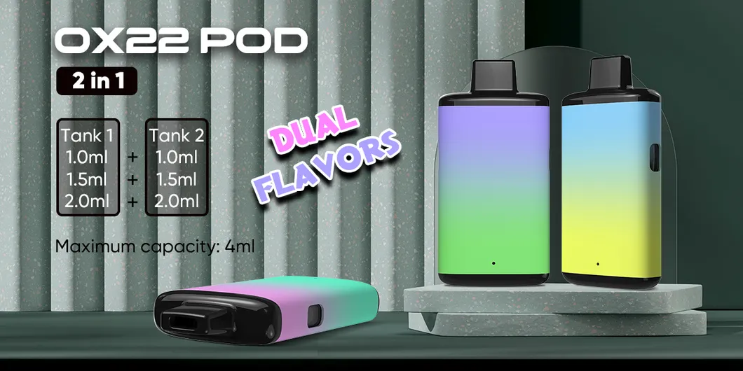 Empty Twin Pod Vape Dual Flavors Disposable Vape Pen Wholesale